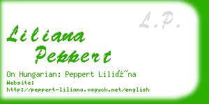 liliana peppert business card
